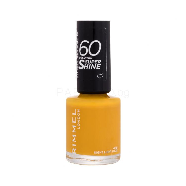 Rimmel London 60 Seconds Super Shine Лак за нокти за жени 8 ml Нюанс 450 Night Light Haze