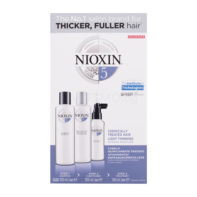 Nioxin System 5 Подаръчен комплект шампоан System 5 Cleanser Shampoo 300 ml + балсам System 5 Revitalising Conditioner 300 ml + грижа за косата System 5 Scalp &amp; Hair Treatment 100 ml