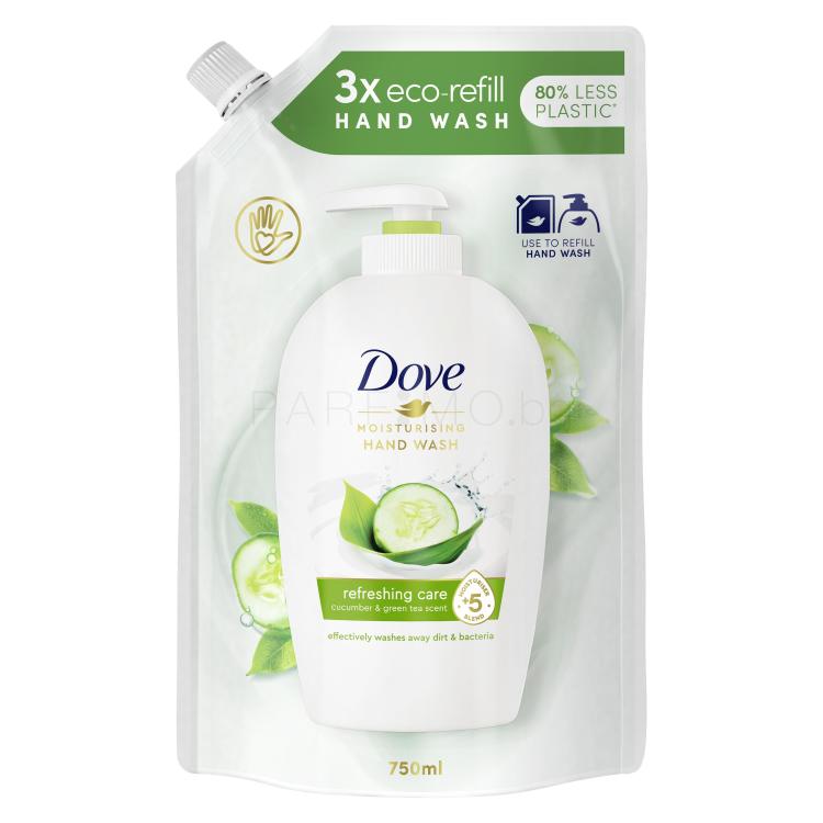 Dove Refreshing Cucumber &amp; Green Tea Течен сапун за жени Пълнител 750 ml