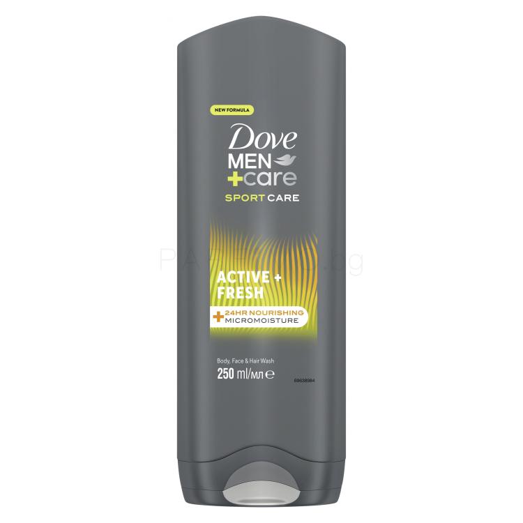 Dove Men + Care Sport Care Active + Fresh Душ гел за мъже 250 ml