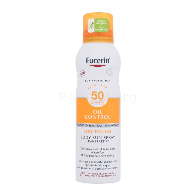 Eucerin Sun Oil Control Body Sun Spray Dry Touch SPF50 Слънцезащитна козметика за тяло 200 ml