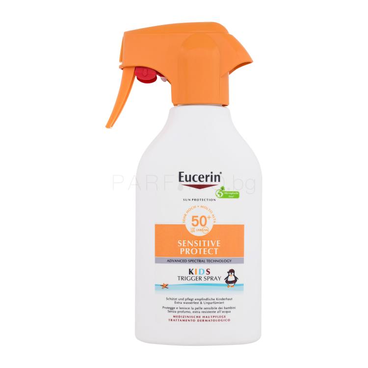 Eucerin Sun Kids Sensitive Protect Sun Spray SPF50+ Слънцезащитна козметика за тяло за деца 250 ml