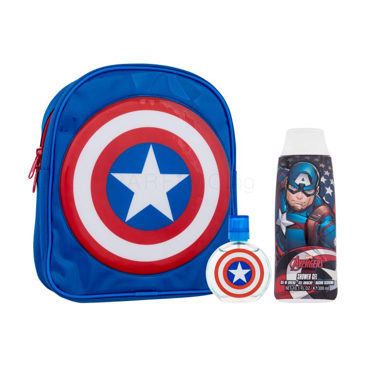 Marvel Captain America Подаръчен комплект EDT 50 ml + душ гел 300 ml + раница