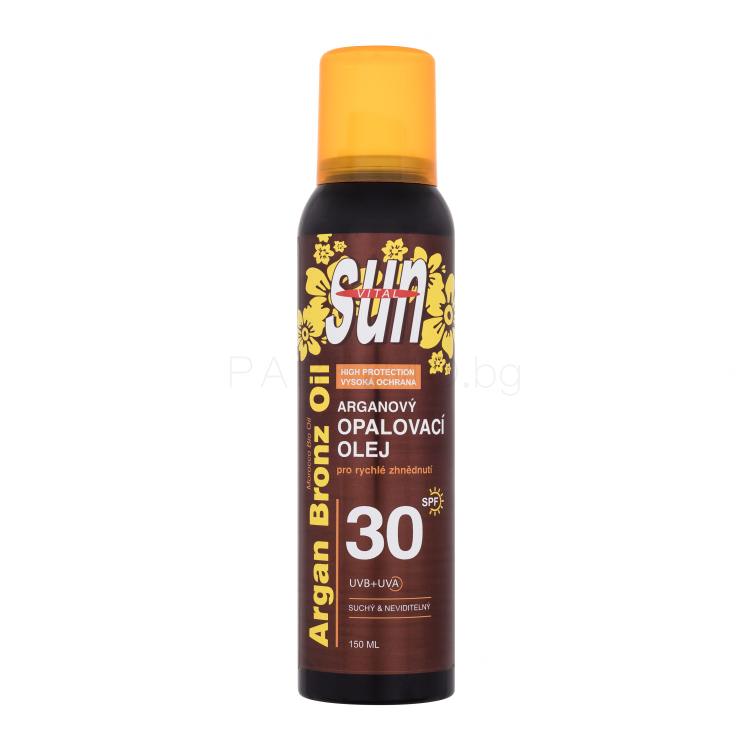 Vivaco Sun Argan Bronz Oil Spray SPF30 Слънцезащитна козметика за тяло 150 ml