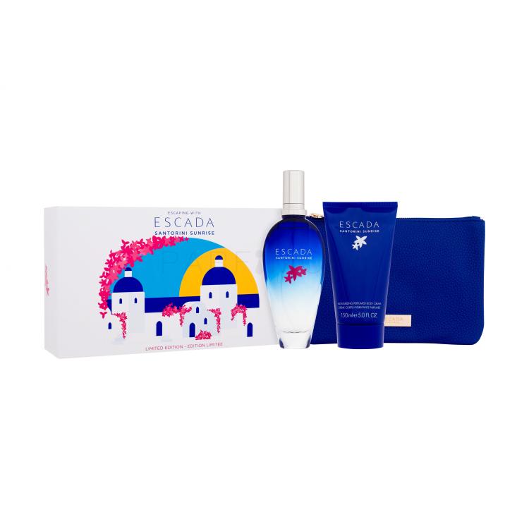 ESCADA Santorini Sunrise Подаръчен комплект EDT 100 ml + крем за тяло 150 ml + козметична чанта