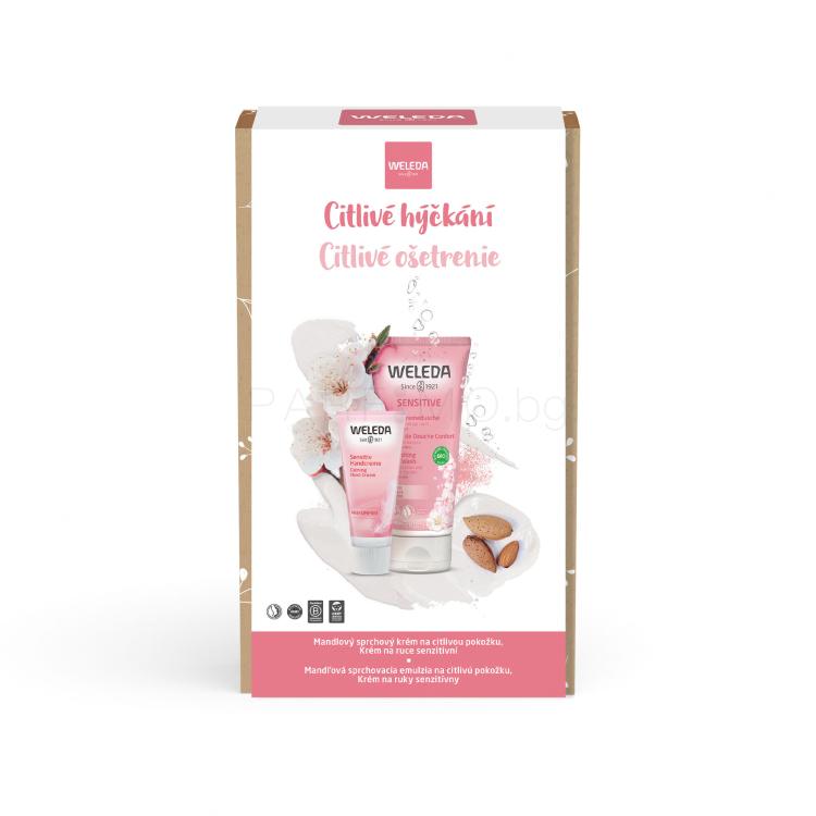 Weleda Almond Подаръчен комплект душ крем Almond Sensitive Shower Cream 200 ml + крем за ръце Sensitive Hand Cream 50 ml