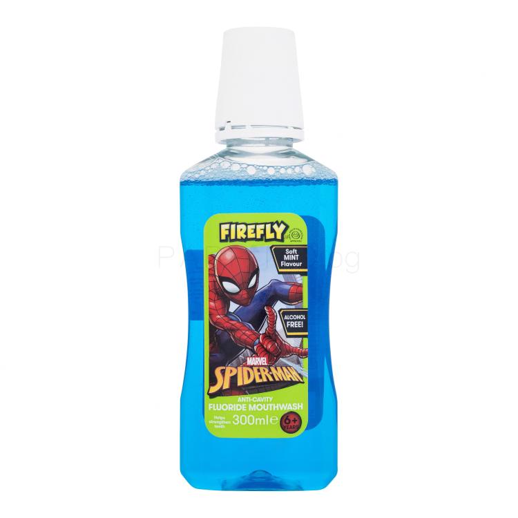 Marvel Spiderman Firefly Anti-Cavity Fluoride Mouthwash Вода за уста за деца 300 ml