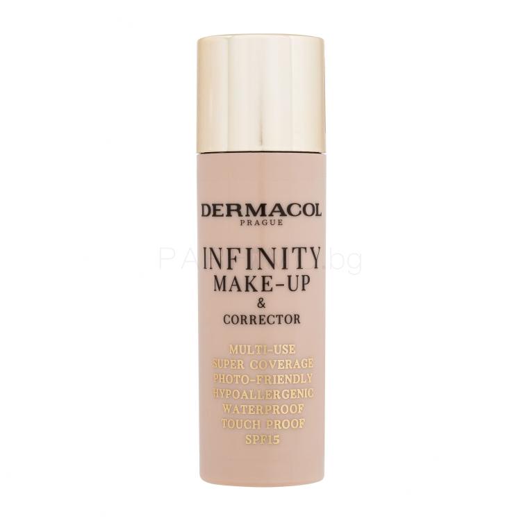 Dermacol Infinity Make-Up &amp; Corrector Фон дьо тен за жени 20 g Нюанс 01 Fair