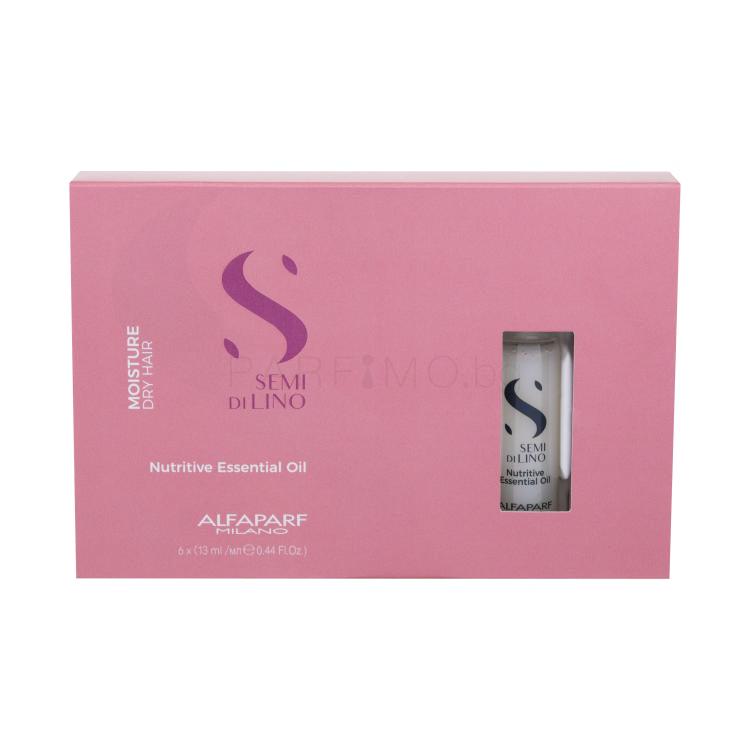 ALFAPARF MILANO Semi Di Lino Moisture Nutritive Essential Oil Масла за коса за жени 6x13 ml увредена кутия