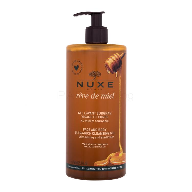 NUXE Rêve de Miel Face And Body Ultra-Rich Cleansing Gel Душ гел за жени 750 ml