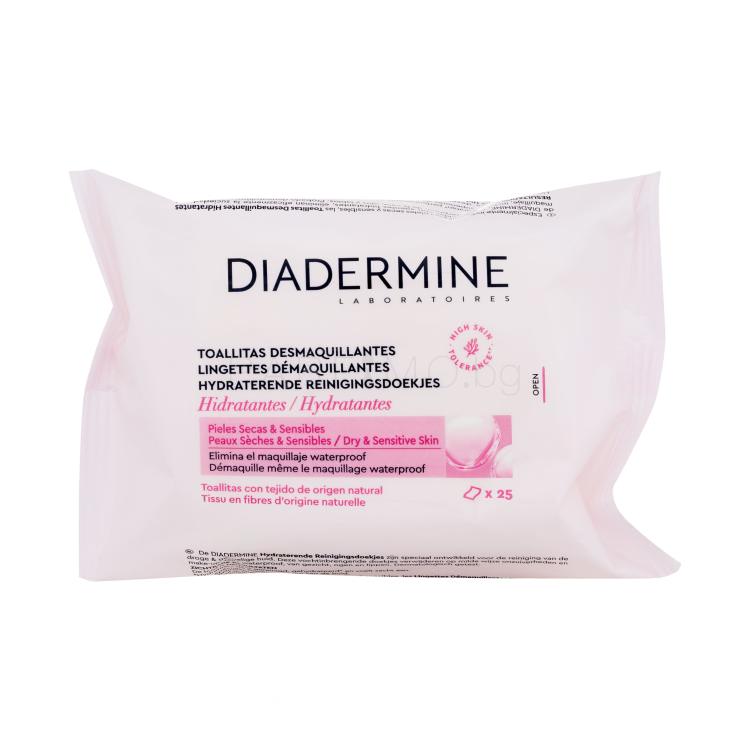 Diadermine Hydrating Cleansing Wipes Почистващи кърпички за жени 25 бр