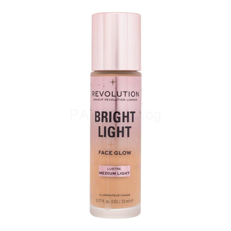 Makeup Revolution London Bright Light Face Glow Фон дьо тен за жени 23 ml Нюанс Lustre Medium Light