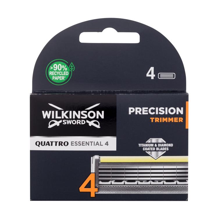 Wilkinson Sword Quattro Essential 4 Precision Trimmer Резервни ножчета за мъже Комплект