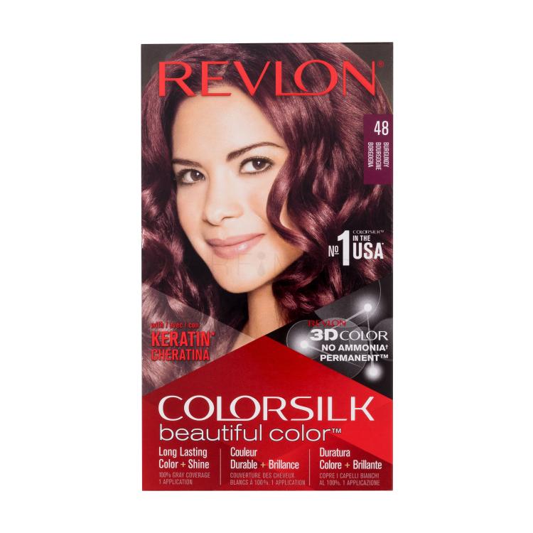 Revlon Colorsilk Beautiful Color Боя за коса за жени 59,1 ml Нюанс 48 Burgundy