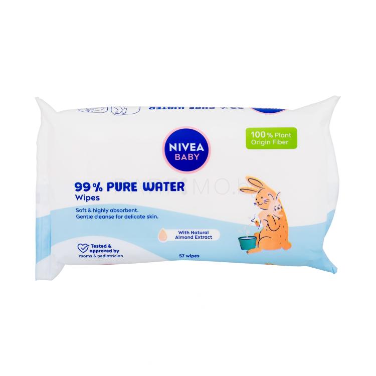 Nivea Baby 99% Pure Water Wipes Почистващи кърпички за деца 57 бр