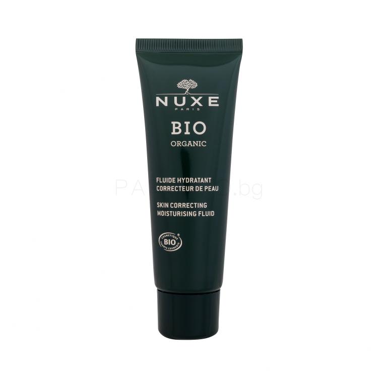 NUXE Bio Organic Skin Correcting Moisturising Fluid Гел за лице за жени 50 ml увреден флакон