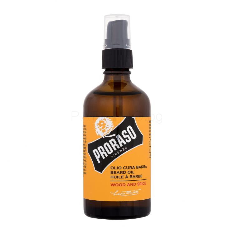 PRORASO Wood &amp; Spice Beard Oil Олио за брада за мъже 100 ml