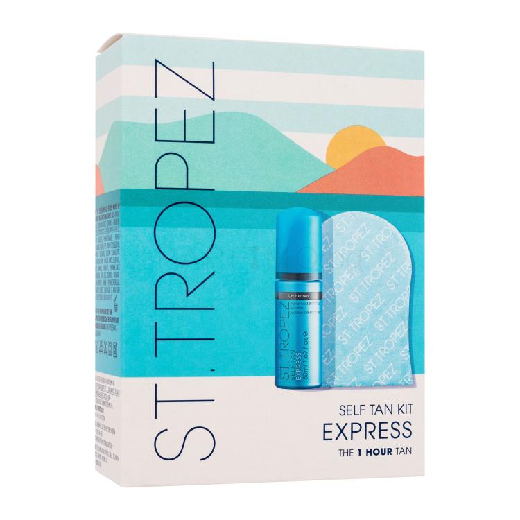 St.Tropez Self Tan Express Kit Подаръчен комплект автобронзираща пяна Self Tan Express Bronzing Mousse 50 ml + ръкавици за нанасяне на автобронзиращи продукти 1 бр