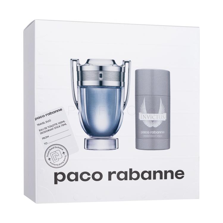 Paco Rabanne Invictus SET1 Подаръчен комплект EDT 100 ml + деостик 75 ml