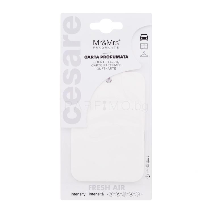 Mr&amp;Mrs Fragrance Cesare Scented Card Fresh Air Ароматизатор за автомобил 1 бр