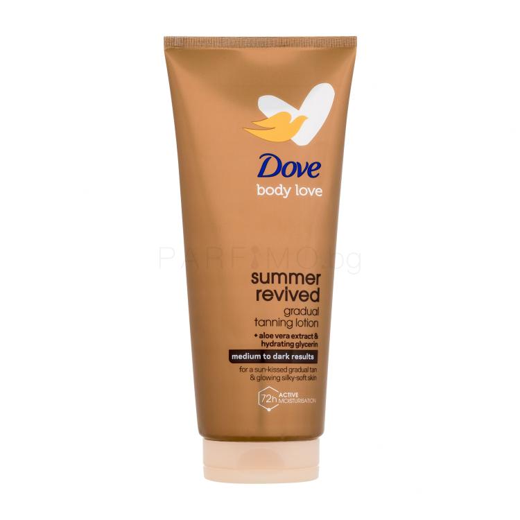 Dove Body Love Summer Revived Gradual Tanning Lotion Автобронзант за жени 200 ml Нюанс Medium to Dark увредена опаковка