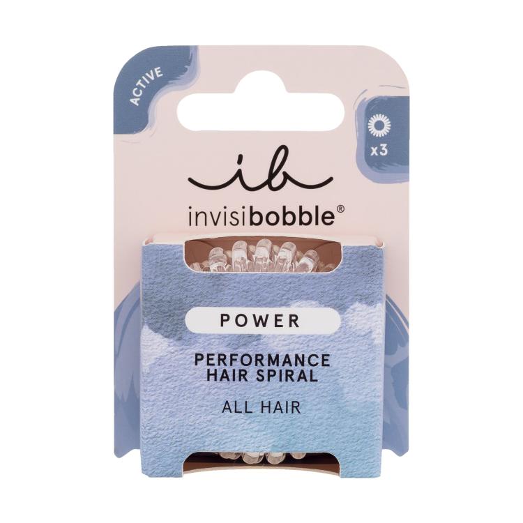 Invisibobble Power Performance Hair Spiral Ластик за коса за жени Нюанс Crystal Clear Комплект