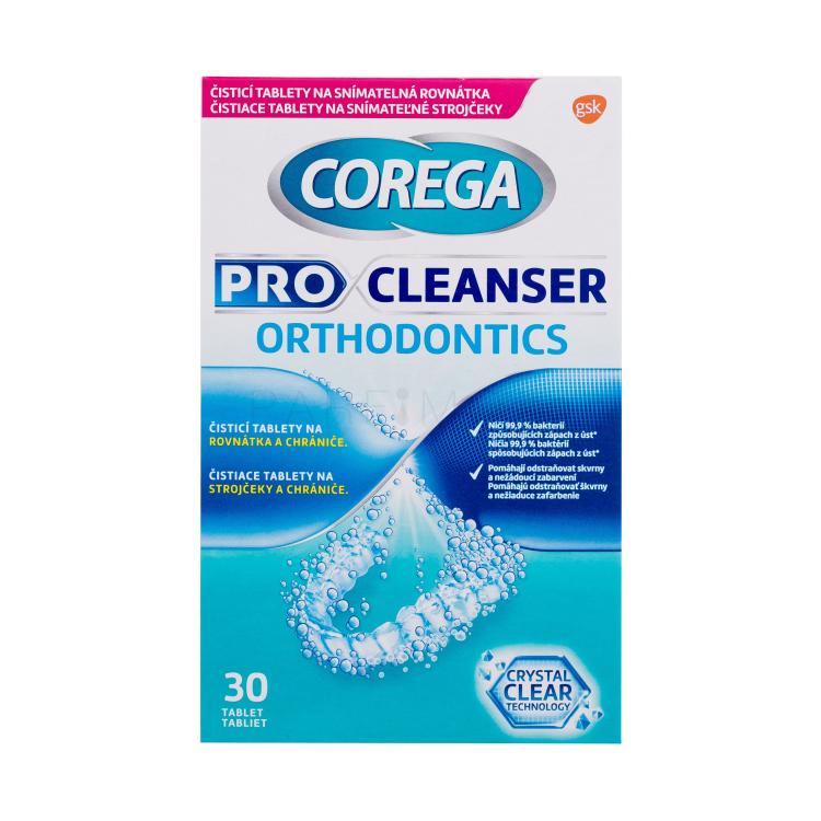 Corega Pro Cleanser Orthodontic Tabs Почистващи таблетки и разтвори Комплект увредена кутия