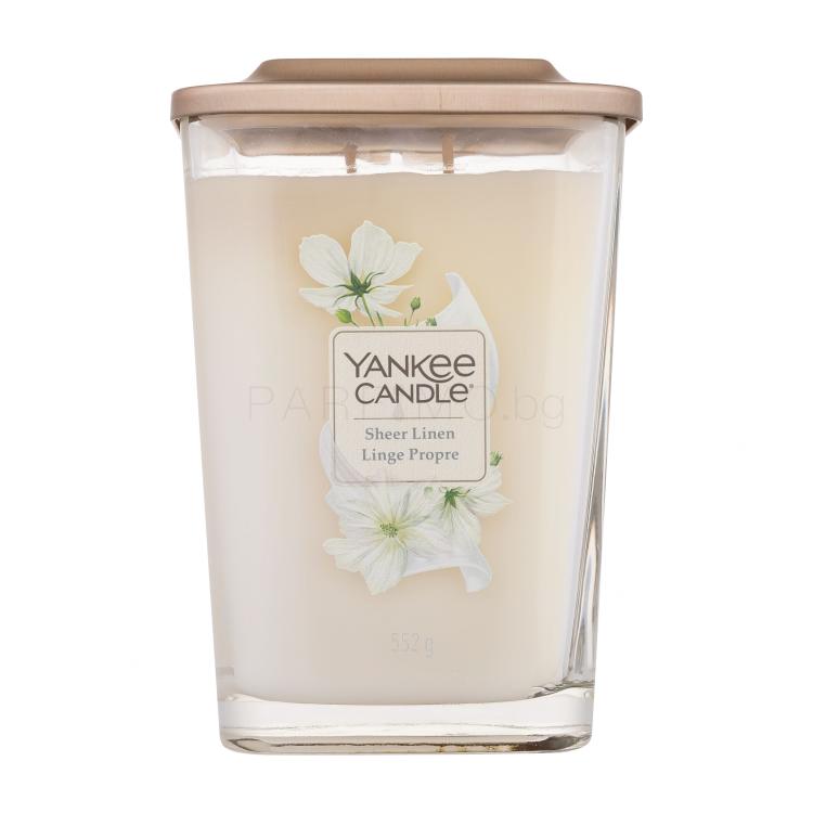 Yankee Candle Elevation Collection Sheer Linen Ароматна свещ 552 g промяна на цвета