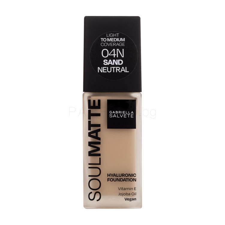 Gabriella Salvete Soulmatte Hyaluronic Foundation Фон дьо тен за жени 30 ml Нюанс 04N Sand Neutral