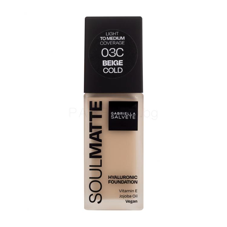 Gabriella Salvete Soulmatte Hyaluronic Foundation Фон дьо тен за жени 30 ml Нюанс 03C Beige Cold