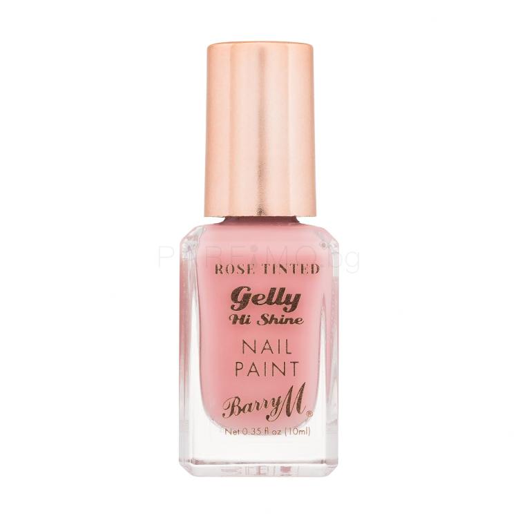 Barry M Gelly Hi Shine Rose Tinted Nail Paint Лак за нокти за жени 10 ml Нюанс Eden Rose