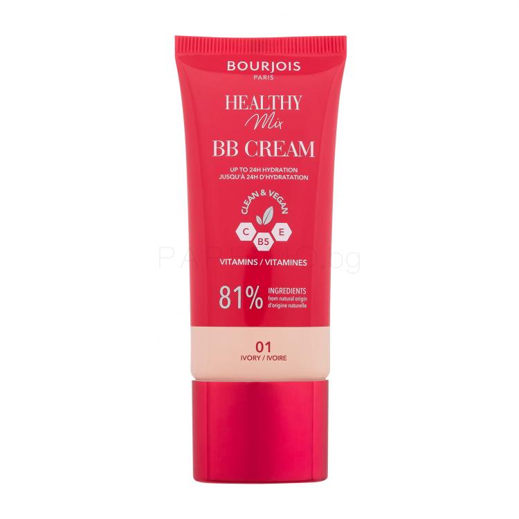 BOURJOIS Paris Healthy Mix Clean &amp; Vegan BB Cream BB крем за жени 30 ml Нюанс 01 Ivory