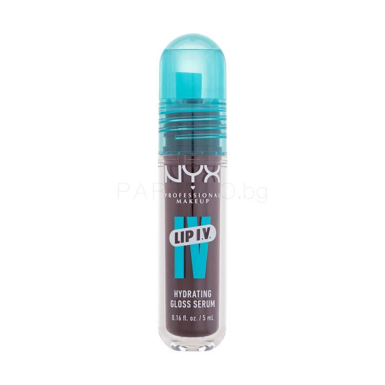 NYX Professional Makeup Lip I.V. Hydrating Gloss Stain Блясък за устни за жени 5 ml Нюанс 15 Water &#039;Bout Wine?