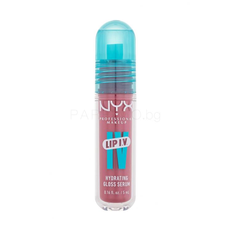 NYX Professional Makeup Lip I.V. Hydrating Gloss Stain Блясък за устни за жени 5 ml Нюанс 07 Bubblegum Burst