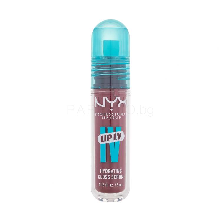 NYX Professional Makeup Lip I.V. Hydrating Gloss Stain Блясък за устни за жени 5 ml Нюанс 09 Blush Rush