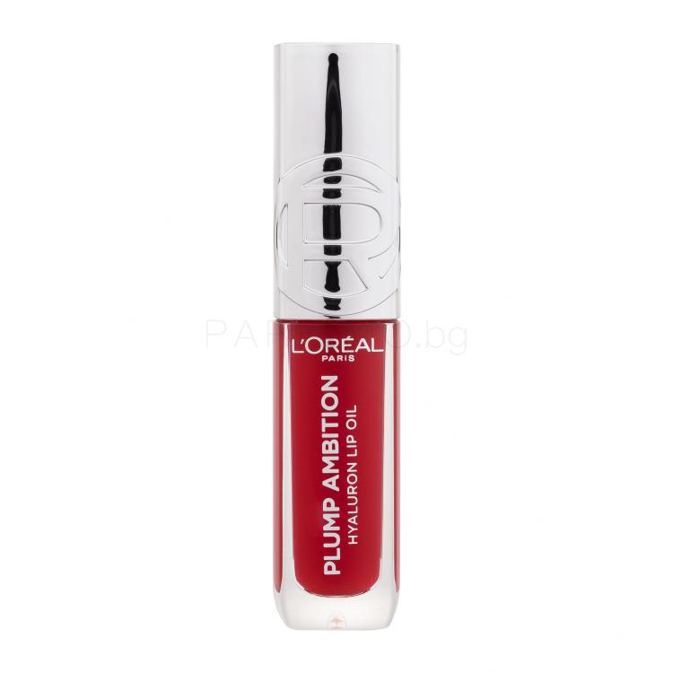 L&#039;Oréal Paris Plump Ambition Hyaluron Lip Oil Масло за устни за жени 5 ml Нюанс 380 Rouge In Love