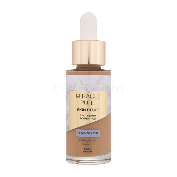 Max Factor Miracle Pure Skin Reset 2in1 Serum Foundation Фон дьо тен за жени 30 ml Нюанс 80-85 Medium