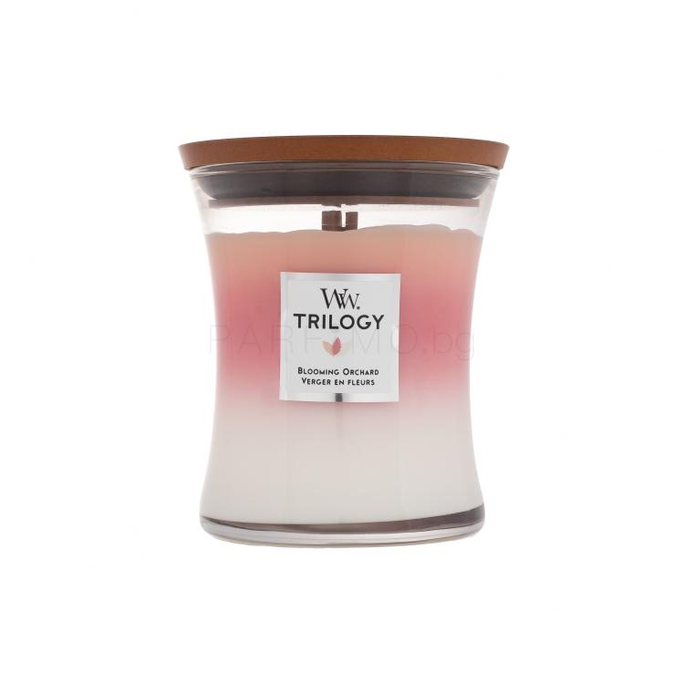 WoodWick Trilogy Blooming Orchard Ароматна свещ 275 g