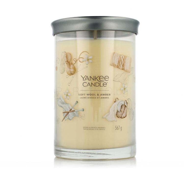 Yankee Candle Signature Soft Wool &amp; Amber Tumbler Ароматна свещ 567 g