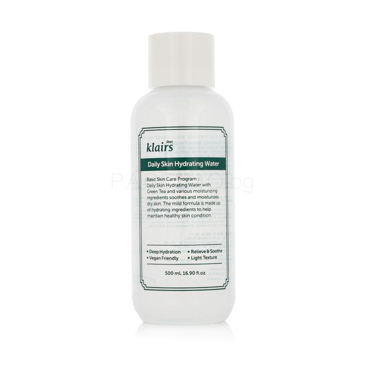 Dear, Klairs Daily Skin Hydrating Water Лосион за лице 500 ml