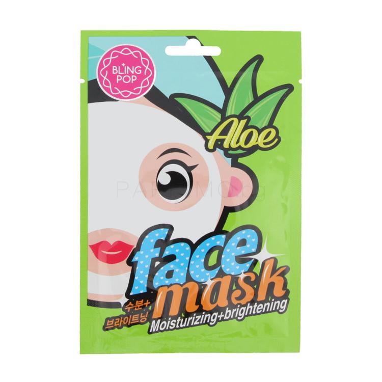 Bling Pop Face Mask Aloe Moisturizing + Brightening Маска за лице 20 ml