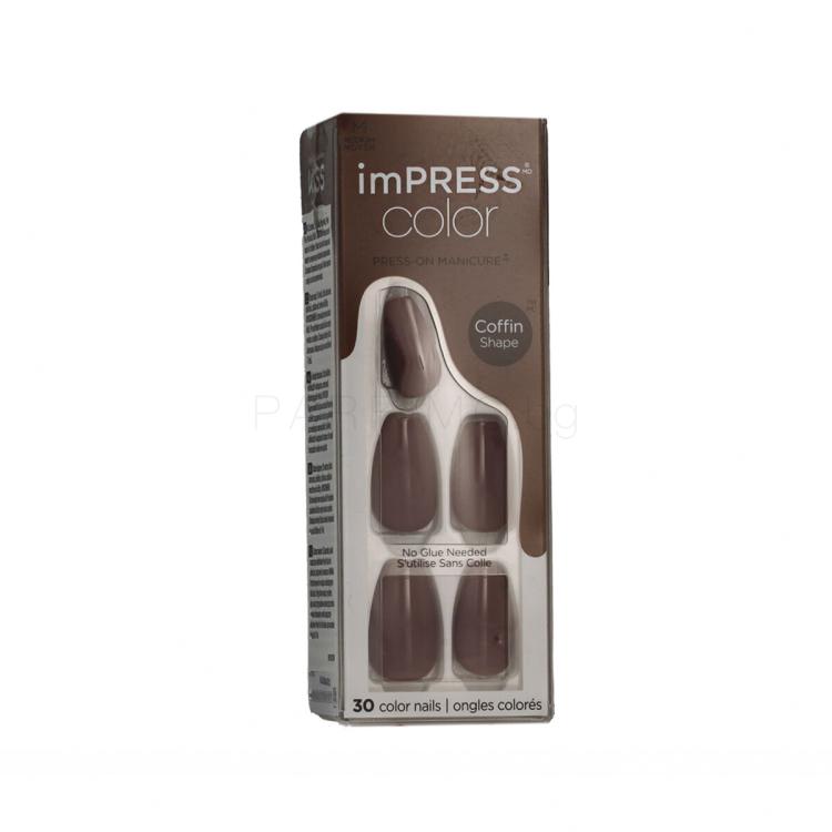 Kiss imPRESS Color Coffin Shape Изкуствени нокти за жени 30 бр Нюанс 507 Dusk Till Dawn