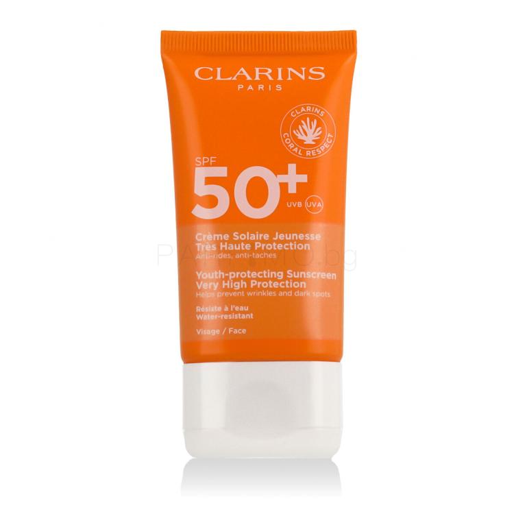 Clarins Sun Care Youth-Protecting Face Sunscreen SPF50+ Слънцезащитен продукт за лице за жени 50 ml