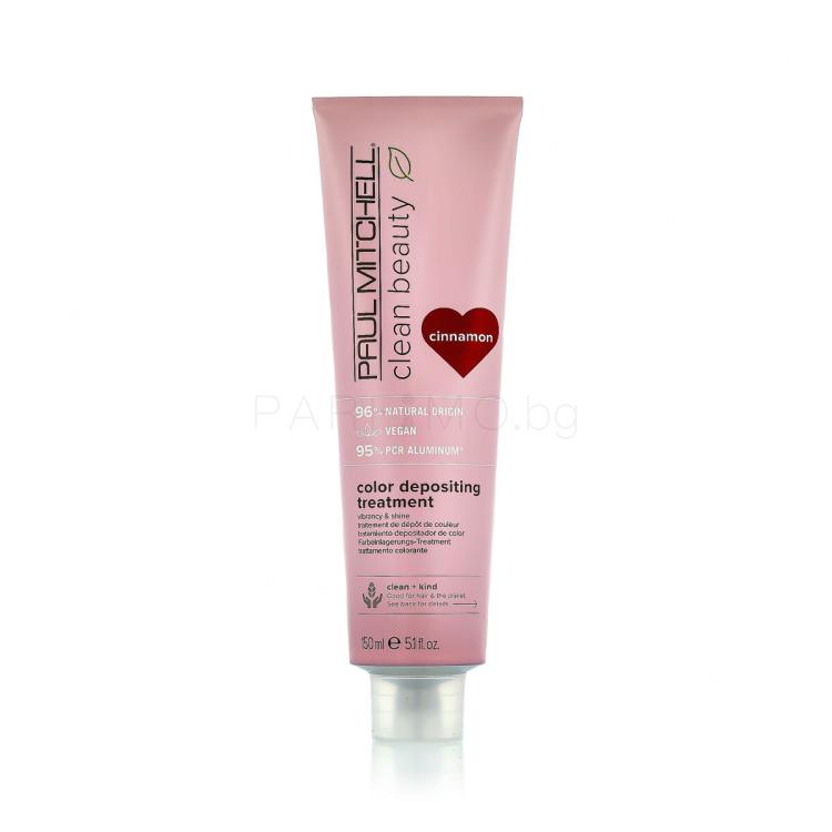 Paul Mitchell Clean Beauty Color Protect Color Depositing Treatment Маска за коса за жени 150 ml Нюанс Cinnamon