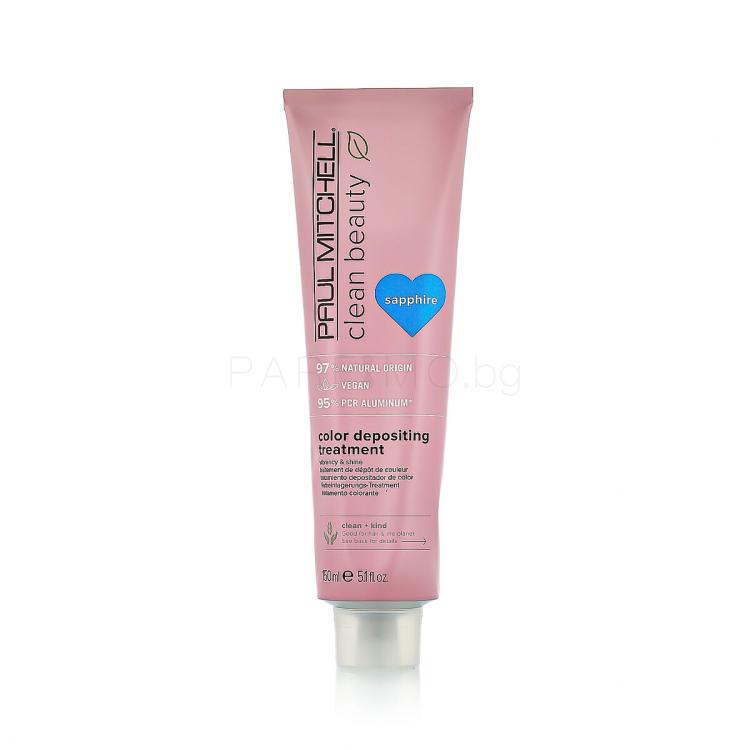 Paul Mitchell Clean Beauty Color Protect Color Depositing Treatment Маска за коса за жени 150 ml Нюанс Sapphire