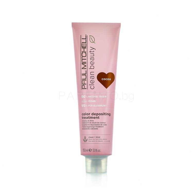 Paul Mitchell Clean Beauty Color Protect Color Depositing Treatment Маска за коса за жени 150 ml Нюанс Cocoa