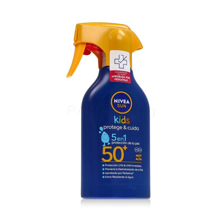 Nivea Sun Kids Protect &amp; Care Sun Spray 5 in 1 SPF50+ Слънцезащитна козметика за тяло за деца 270 ml