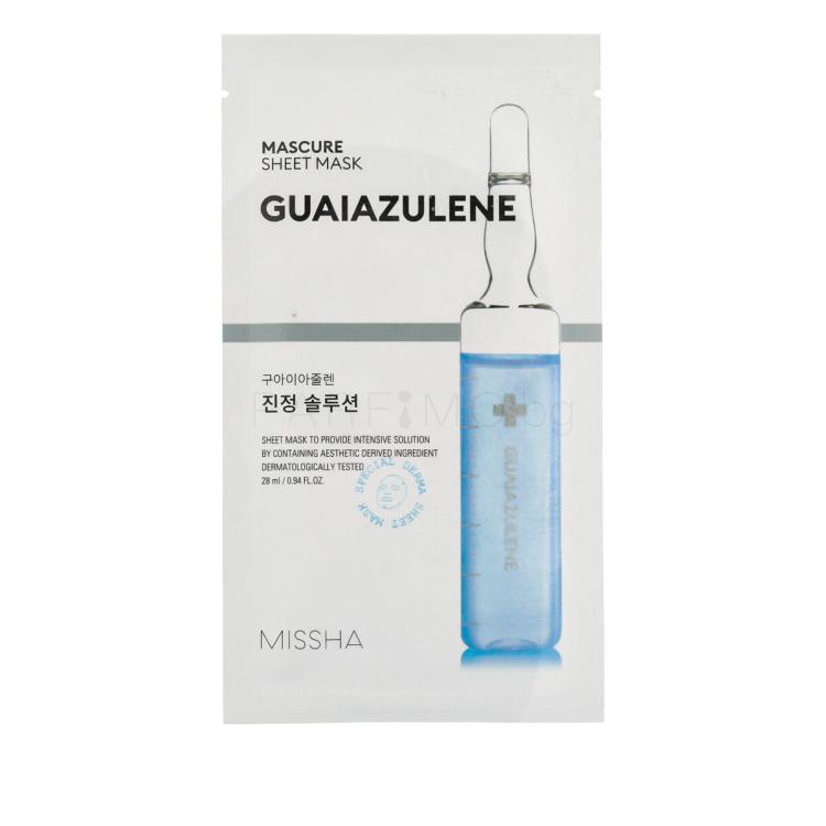 Missha Mascure Sheet Mask Guaiazulene Маска за лице 28 ml