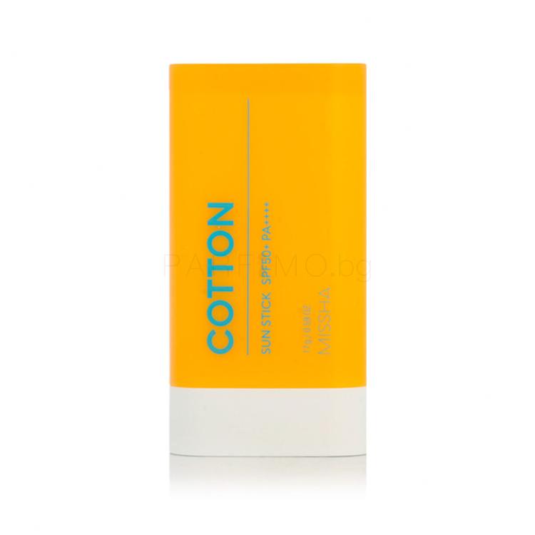 Missha All Around Safe Block Cotton Sun Stick SPF50+ Слънцезащитен продукт за лице 17 g