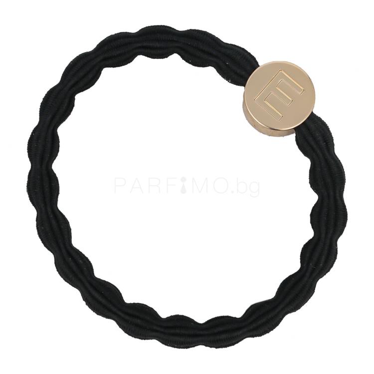 By Eloise London Letter Charms Gold Ластик за коса 1 бр Нюанс E Black